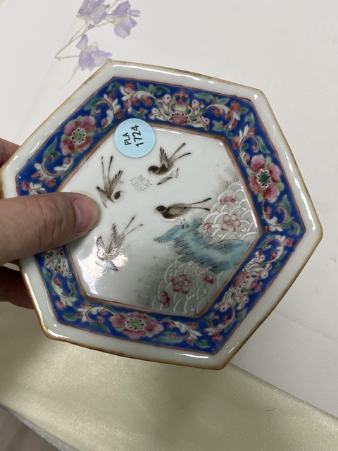 古玩陶瓷粉彩供盤真品鑒賞圖