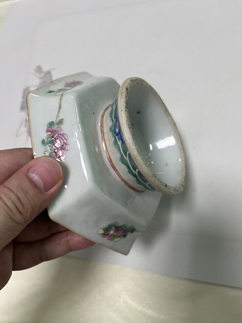 古玩陶瓷粉彩供盤真品鑒賞圖