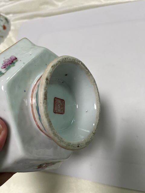 古玩陶瓷粉彩供盤真品鑒賞圖