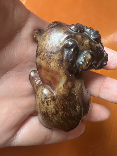 古玩玉器提油仿古“玉牛”擺件真品鑒賞圖