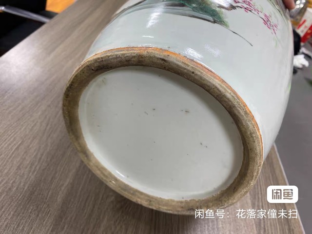 古玩陶瓷民國 彩繪人物嫁妝瓶真品鑒賞圖