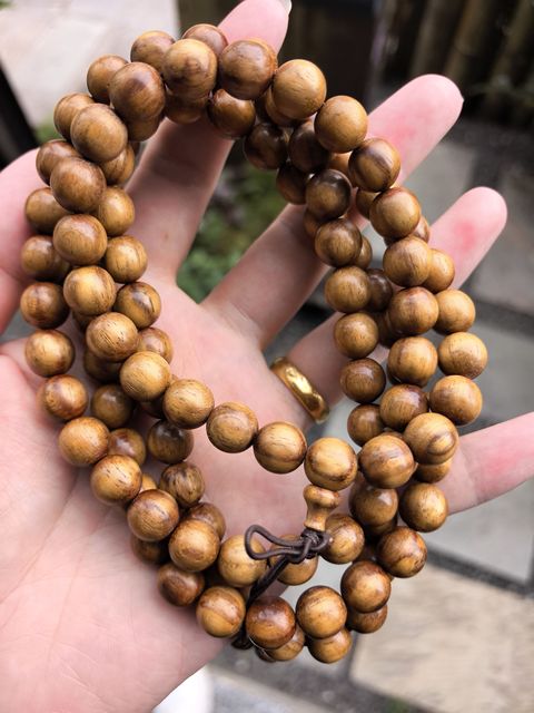 古玩雜項黃檀木雕刻珠串真品鑒賞圖