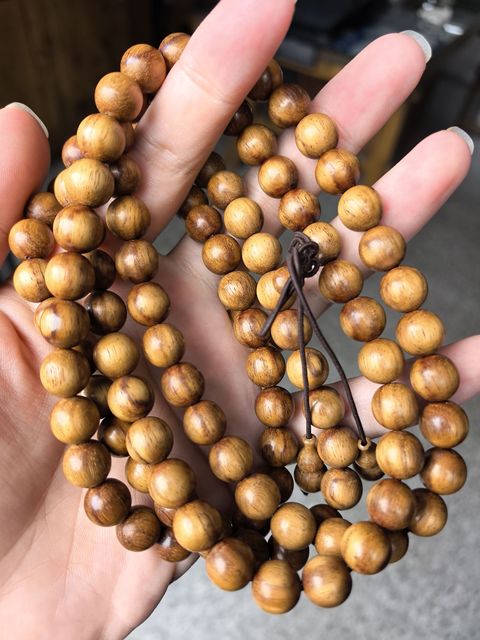 古玩雜項黃檀木雕刻珠串真品鑒賞圖