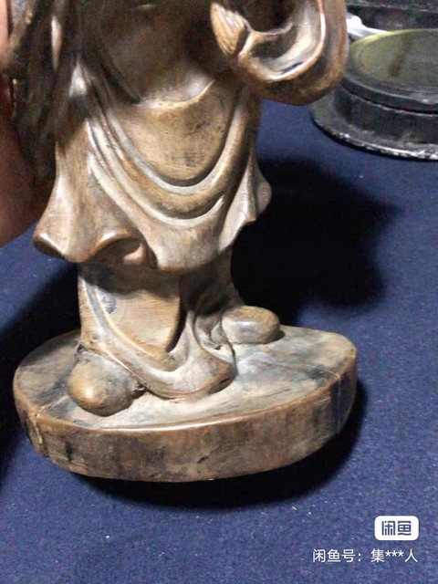 古玩雜項木雕人物真品鑒賞圖