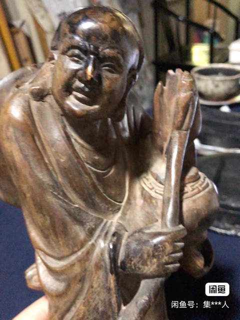 古玩雜項木雕人物真品鑒賞圖