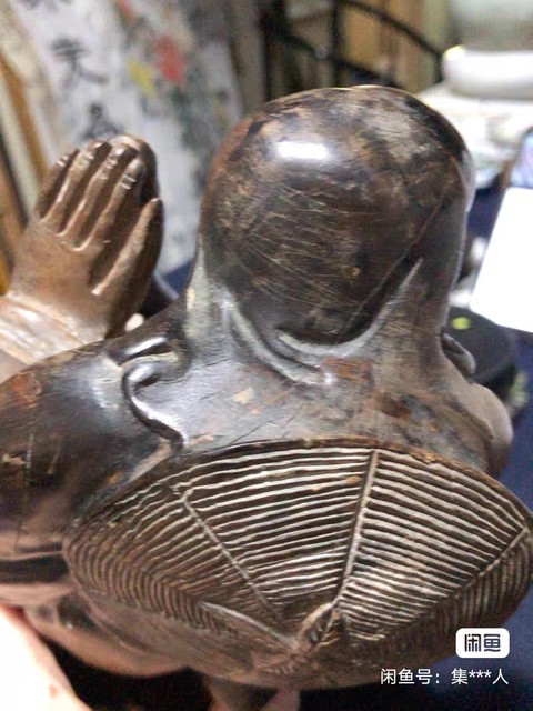 古玩雜項木雕人物真品鑒賞圖