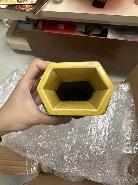 古玩陶瓷清末民初 素三彩魚化龍紋賞瓶拍賣,當前價格998元