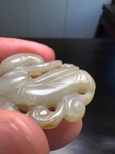 古玩玉器和田玉飛天真品鑒賞圖