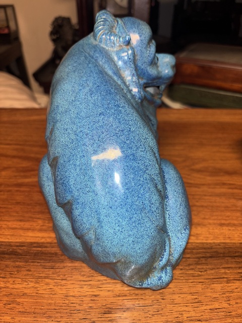 古玩陶瓷爐鈞釉瑞獸真品鑒賞圖