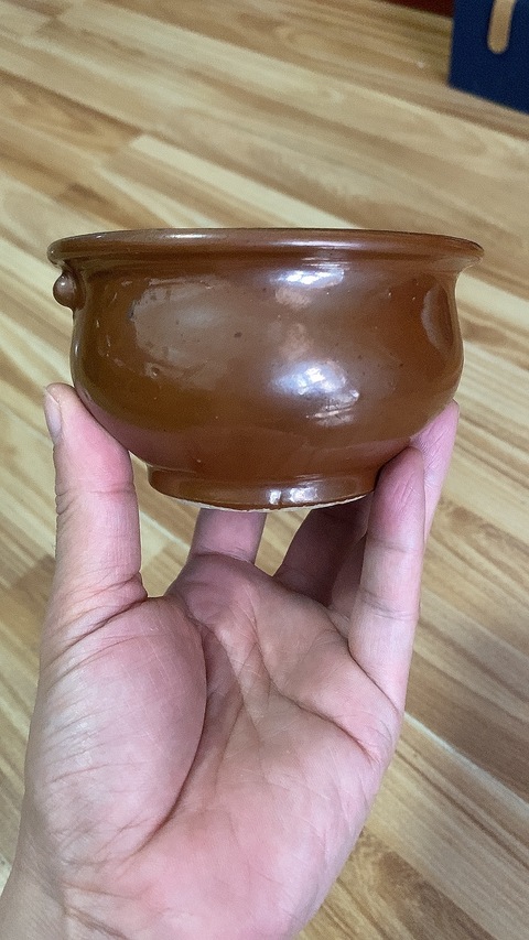 古玩陶瓷紫金釉香爐真品鑒賞圖