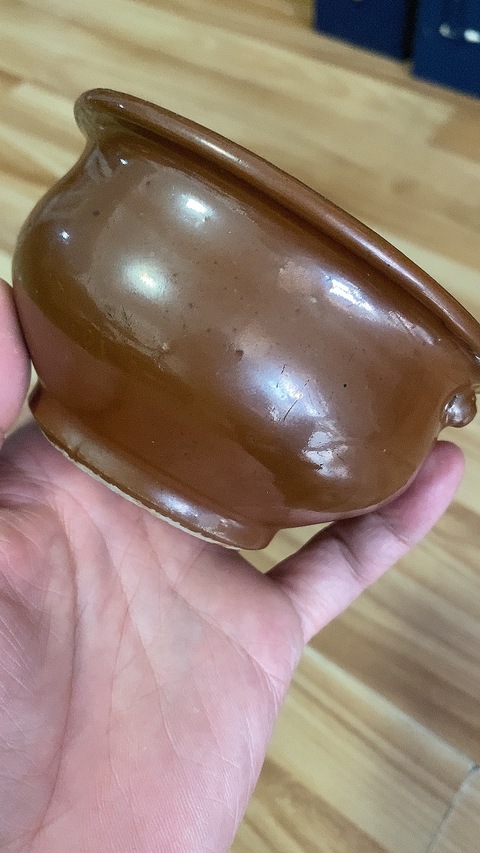 古玩陶瓷紫金釉香爐真品鑒賞圖