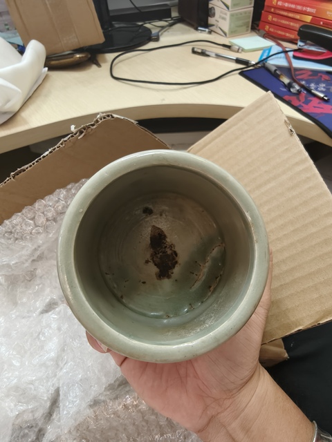 古玩陶瓷龍泉系青瓷香爐真品鑒賞圖