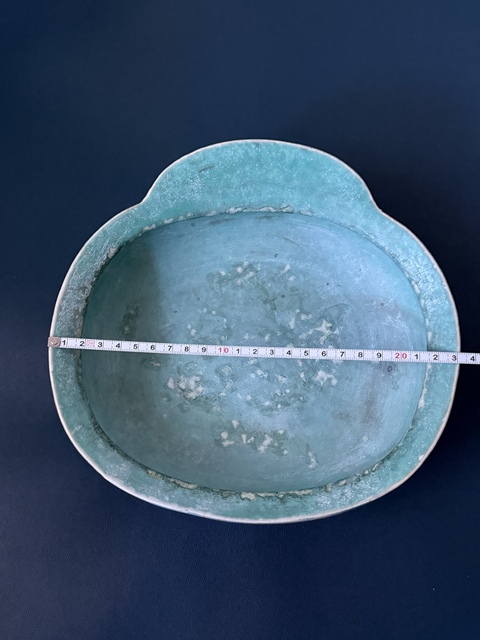 古玩陶瓷 云鶴紋粉彩貢盤真品鑒賞圖