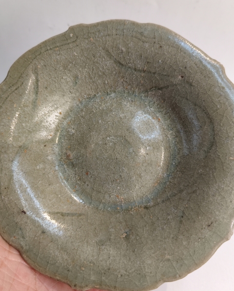 古玩陶瓷元明-龍泉青釉花口洗拍賣，當(dāng)前價(jià)格3699元