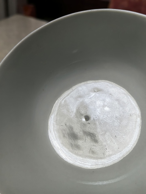 古玩陶瓷三星高照圖青花茶圓真品鑒賞圖