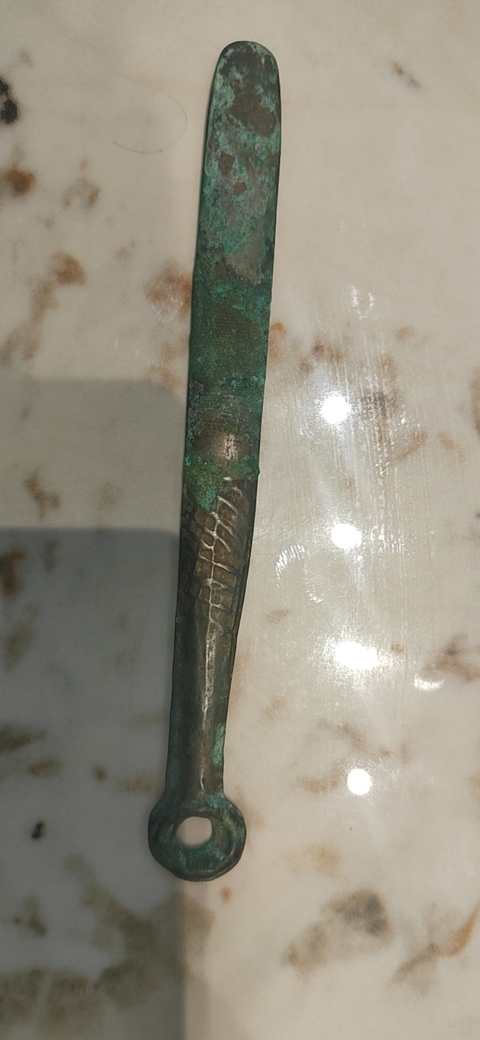 古玩雜項青銅扁刀？真品鑒賞圖