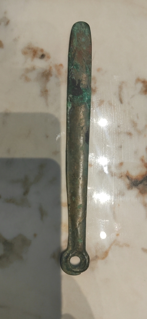 古玩雜項青銅扁刀？真品鑒賞圖