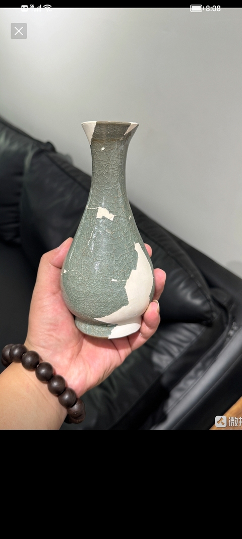 古玩陶瓷龍泉官窯花器真品鑒賞圖