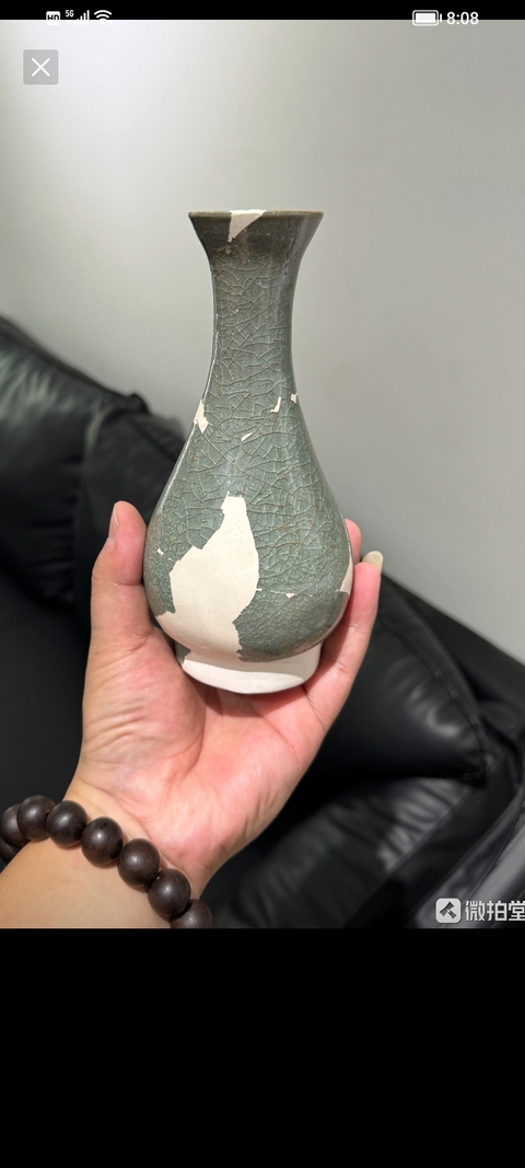 古玩陶瓷龍泉官窯花器真品鑒賞圖