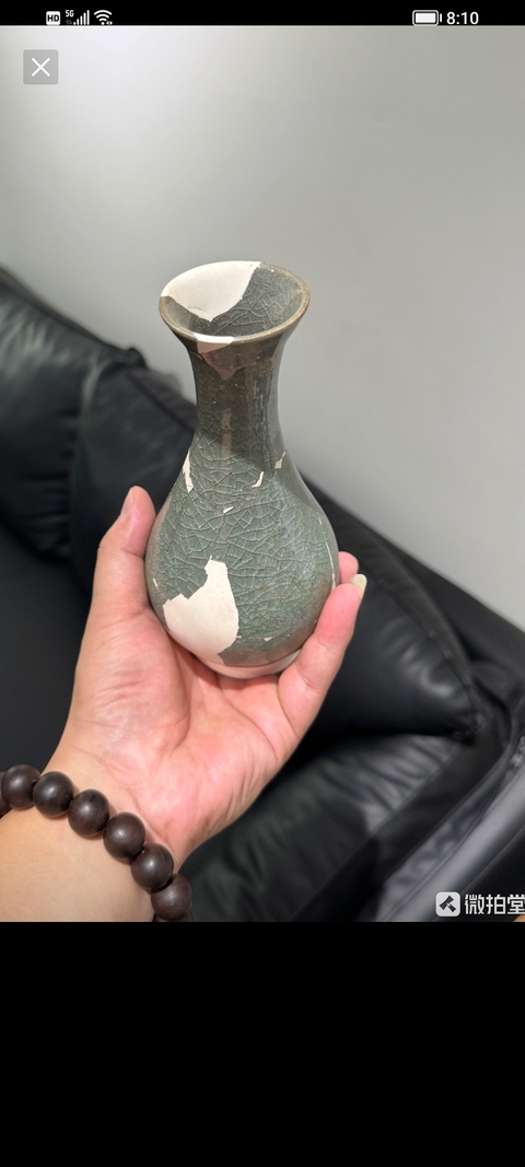 古玩陶瓷龍泉官窯花器真品鑒賞圖