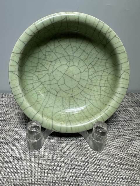 古玩陶瓷綠哥釉洗真品鑒賞圖