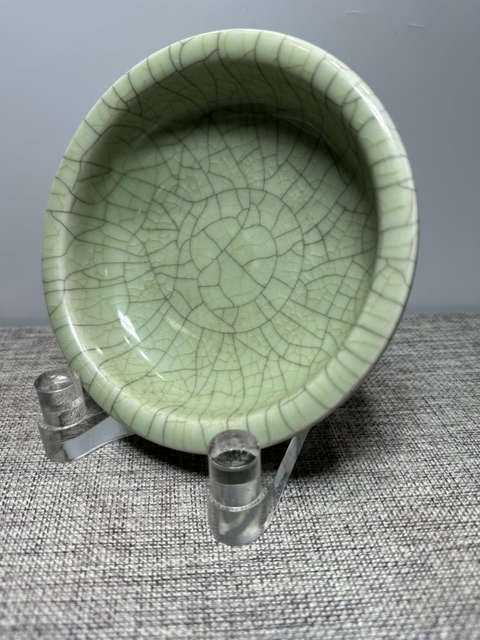 古玩陶瓷綠哥釉洗真品鑒賞圖