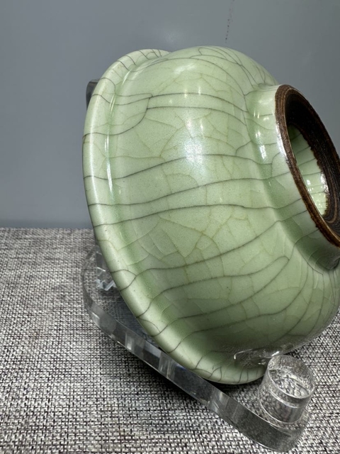 古玩陶瓷綠哥釉洗真品鑒賞圖
