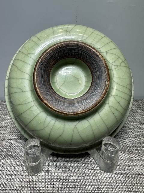 古玩陶瓷綠哥釉洗真品鑒賞圖