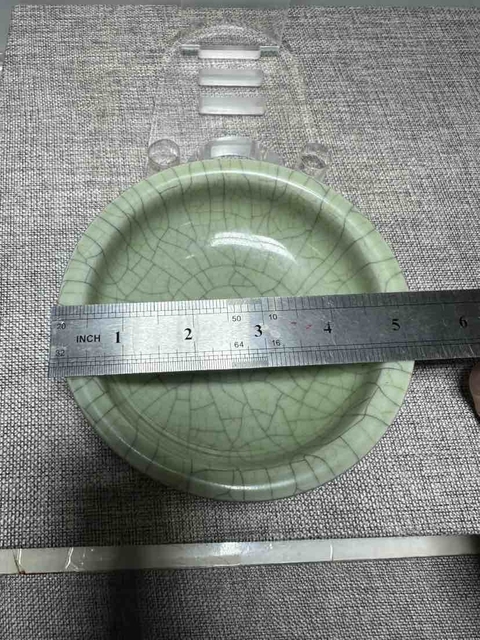 古玩陶瓷綠哥釉洗真品鑒賞圖