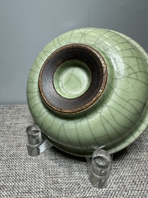 古玩陶瓷綠哥釉洗真品鑒賞圖