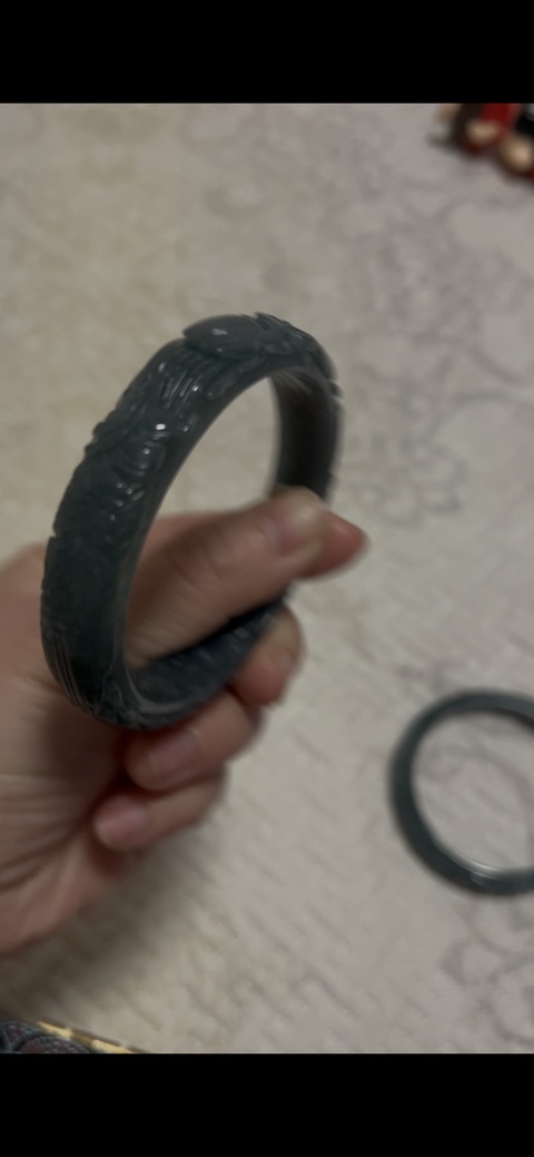 古玩玉器天然翡翠手鐲真品鑒賞圖