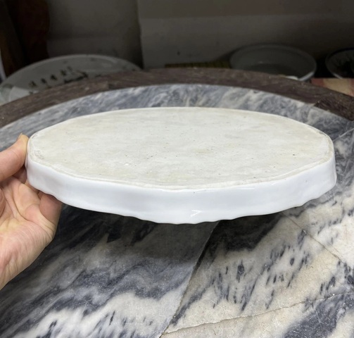 古玩陶瓷粉彩百花不落地茶盤(pán)真品鑒賞圖