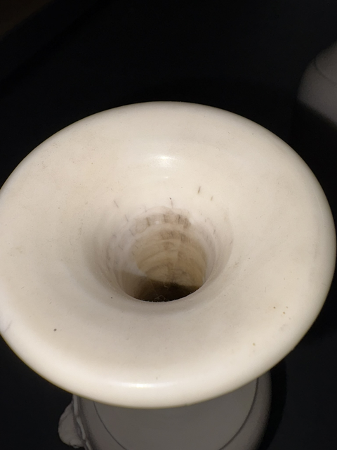 古玩陶瓷白釉獸耳瓶真品鑒賞圖