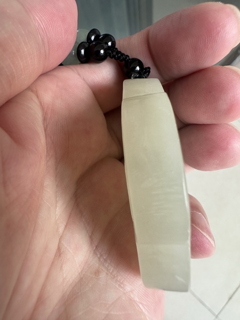 古玩玉器和田玉香囊掛件真品鑒賞圖