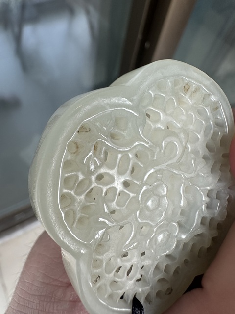 古玩玉器和田玉香囊掛件真品鑒賞圖