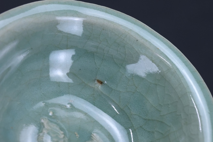 古玩陶瓷龍泉青瓷雙魚洗真品鑒賞圖