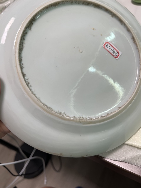 古玩陶瓷五彩人物故事紋盤真品鑒賞圖