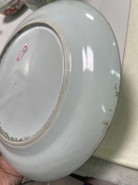 古玩陶瓷五彩人物故事紋盤真品鑒賞圖