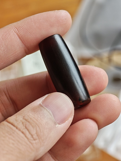 古玩玉器瑪瑙管珠真品鑒賞圖