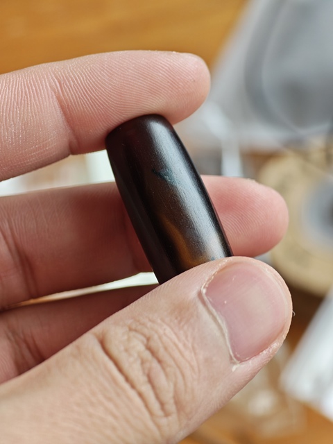 古玩玉器瑪瑙管珠真品鑒賞圖