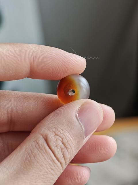 古玩玉器老瑪瑙珠真品鑒賞圖