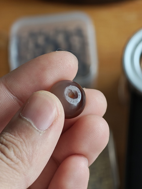 古玩玉器老瑪瑙珠真品鑒賞圖