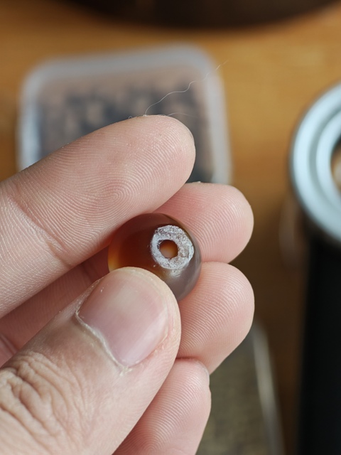 古玩玉器老瑪瑙珠真品鑒賞圖