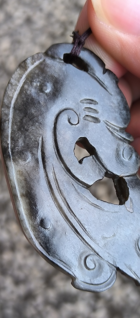 古玩玉器仿古做舊玉龍型件真品鑒賞圖