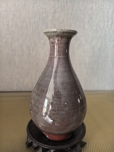 古玩陶瓷豇豆紅釉玉壺春瓶拍賣，當前價格5880元