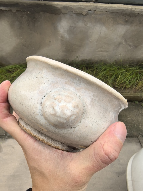 古玩陶瓷哥釉獅耳爐真品鑒賞圖
