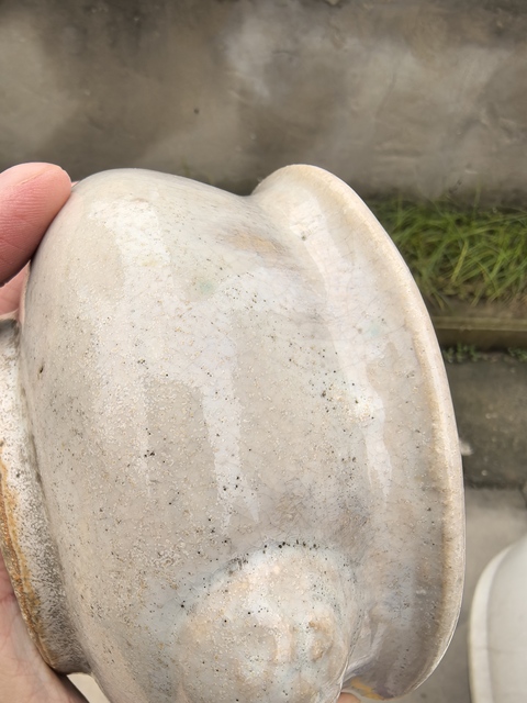古玩陶瓷哥釉獅耳爐真品鑒賞圖