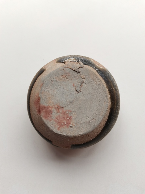 古玩陶瓷長沙窯青釉印花水盂真品鑒賞圖