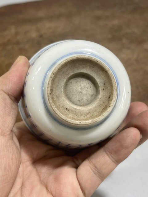 古玩陶瓷青花詩文杯真品鑒賞圖