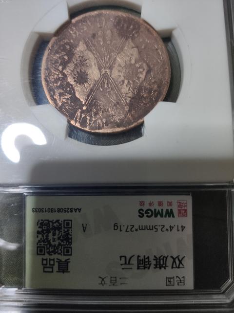古玩錢幣河南省造雙旗銅元真品鑒賞圖